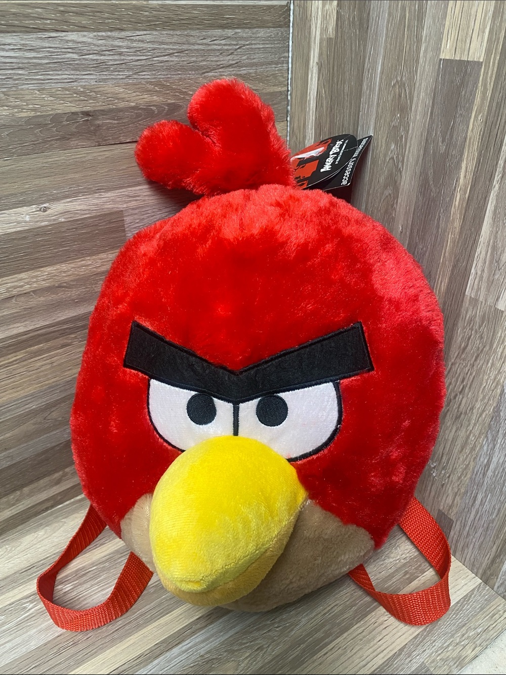 Red Angry Bird Plush Kids Backpack - Official Licensed rave Festival bag fit